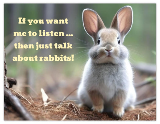 If You Want Me To Listen Just Talk About Rabbits Fridge Magnet