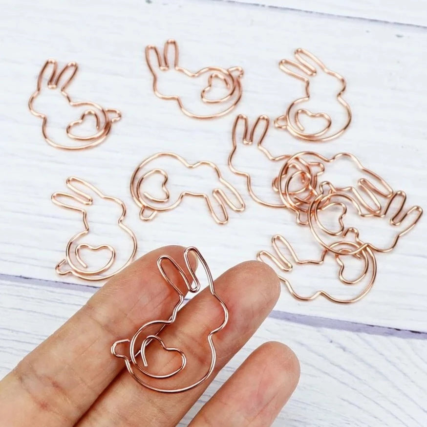 Bunny Rabbit Heart Stylish Paper Clips