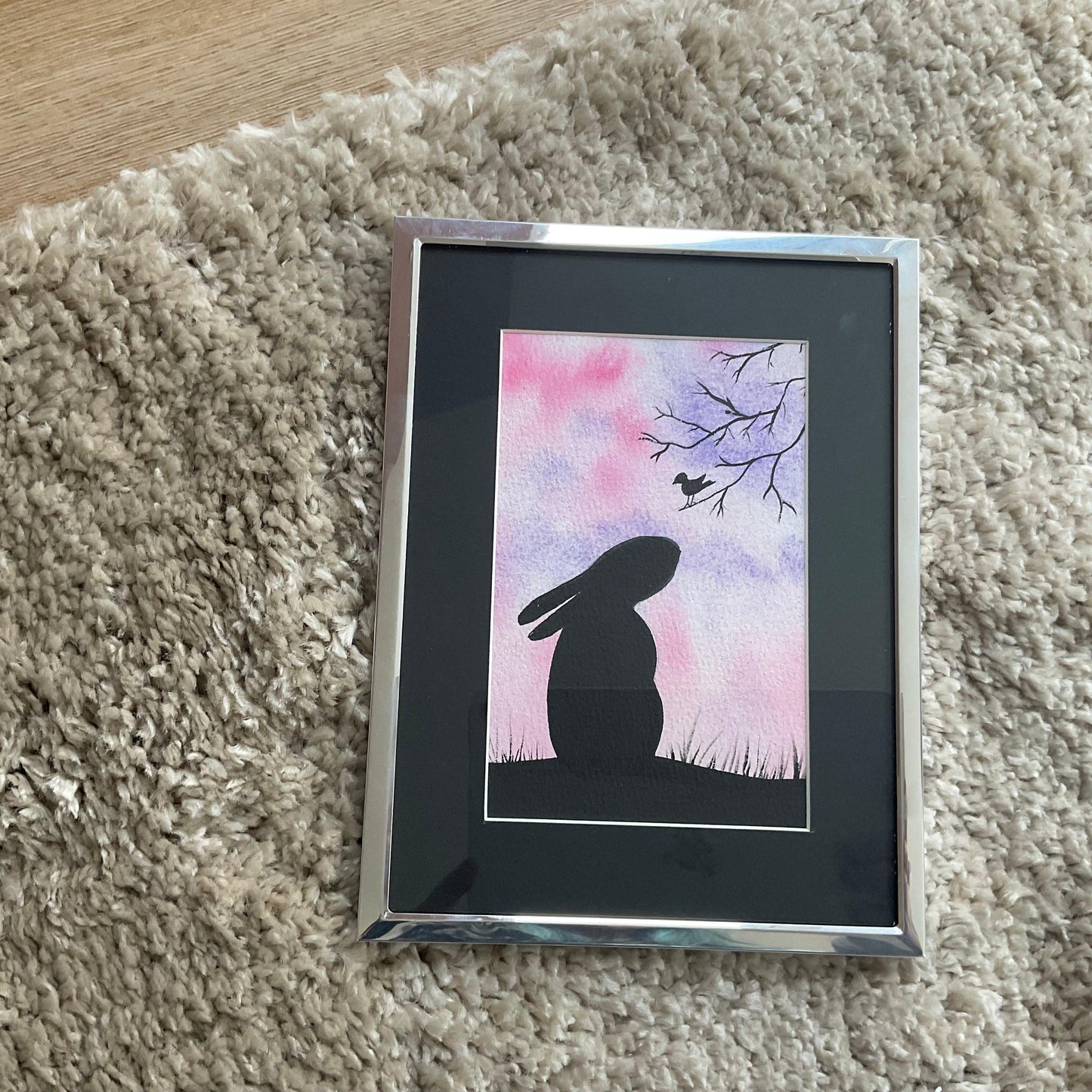 Silver Picture Frame to fit our 6” x 4” Paintings - Bunny Creations