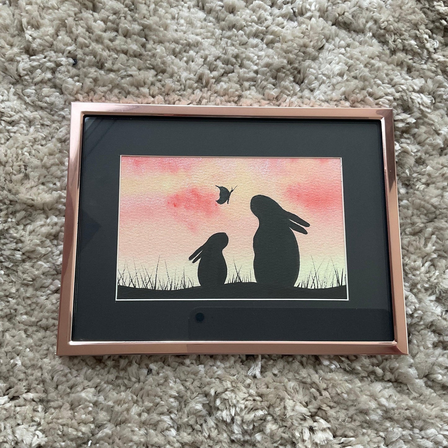 Rose Gold Picture Frame to fit our 6” x 4” Paintings - Bunny Creations