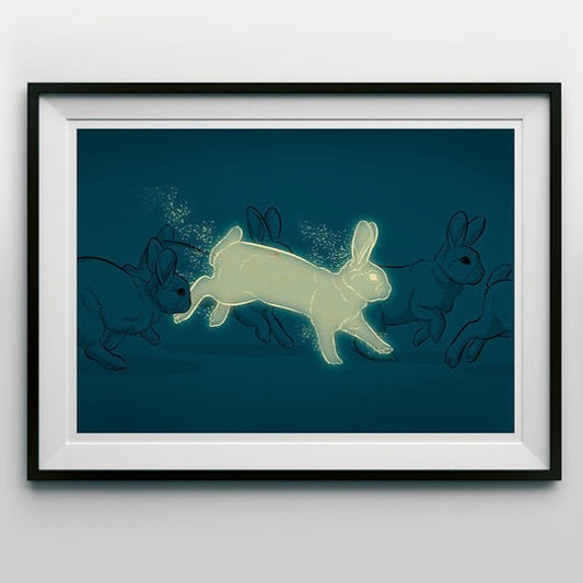 Firlefanz Designs Beside You Bunny Rabbit Art Print
