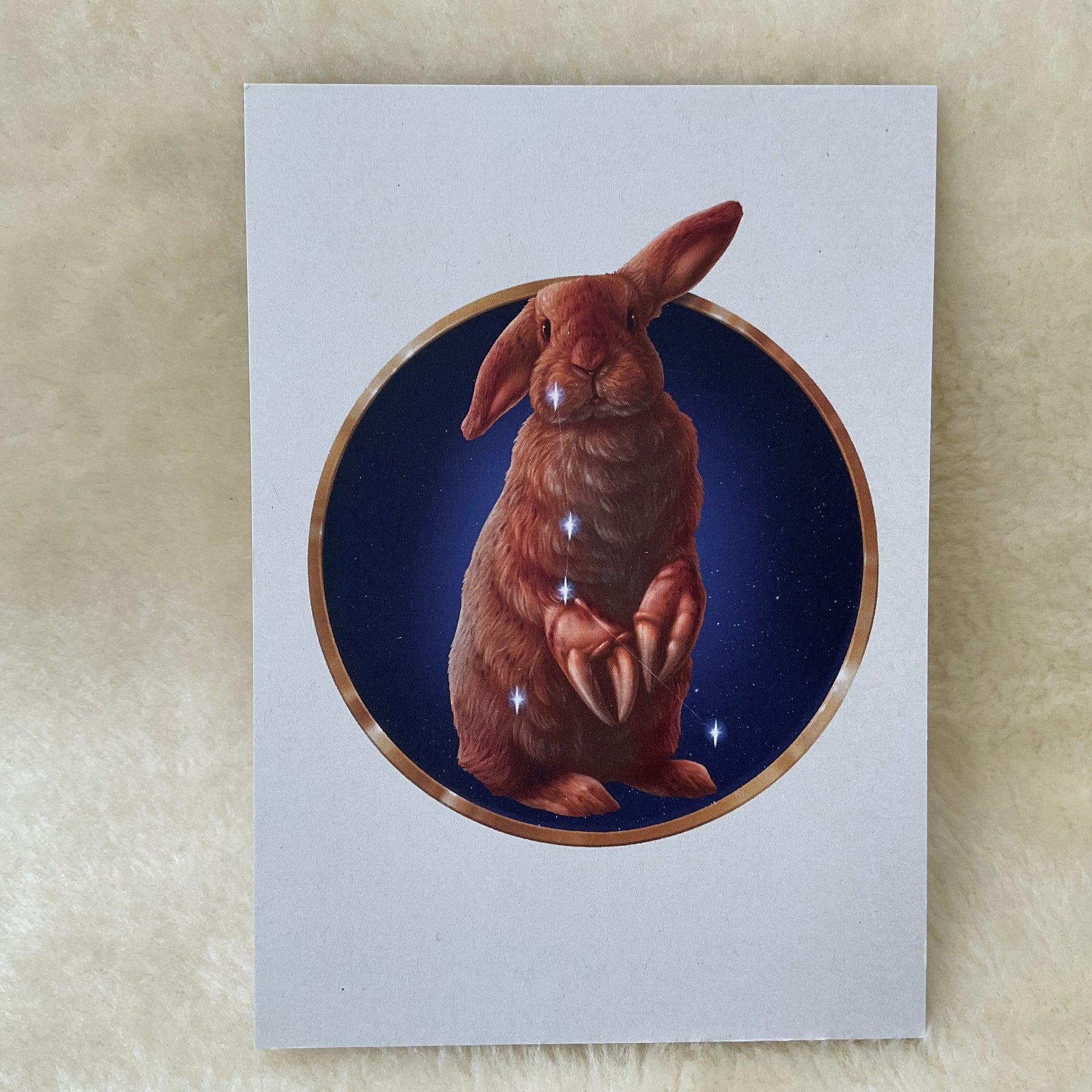 Cancer Firlefanz Designs Zodiac Bunny Rabbit Postcard