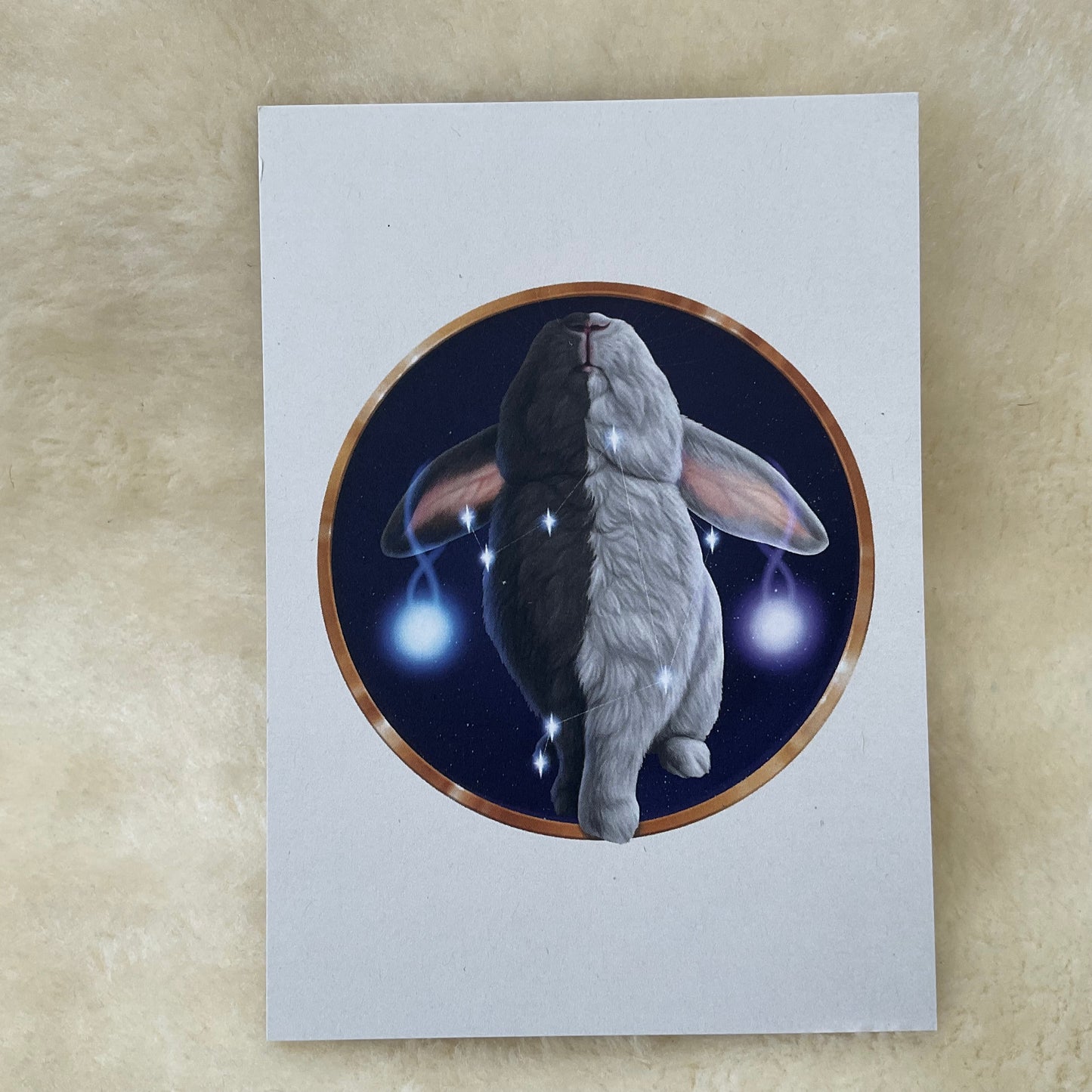 Libra Firlefanz Designs Zodiac Bunny Rabbit Postcard