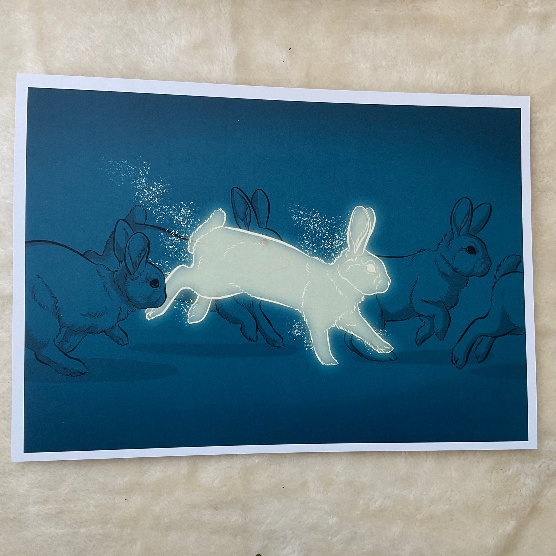 Firlefanz Designs Beside You Bunny Rabbit Art Print Without frame