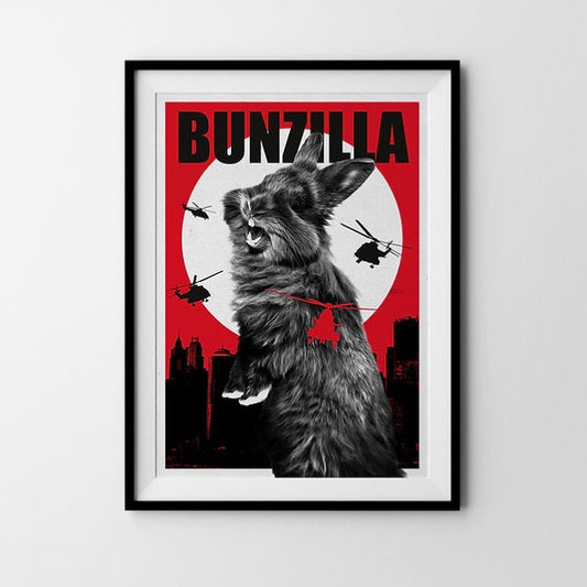 Firlefanz Designs Bunzilla Bunny Rabbit Art Print