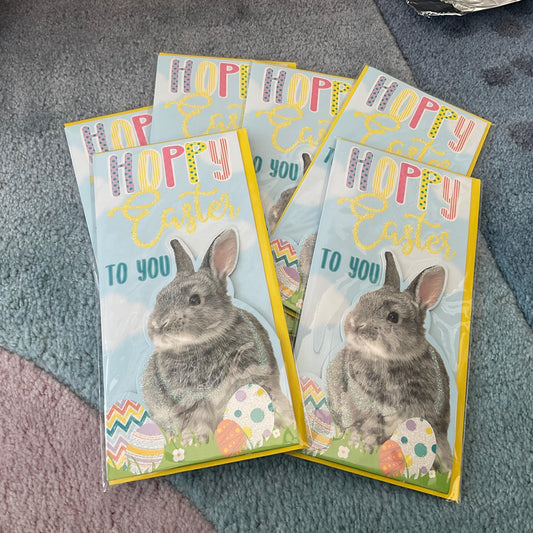 Easter Bunny Rabbit Money Wallet Card - Bunny Creations