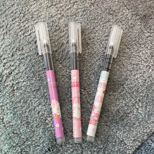 Set Of 3 Cute Bunny Rabbit Pens