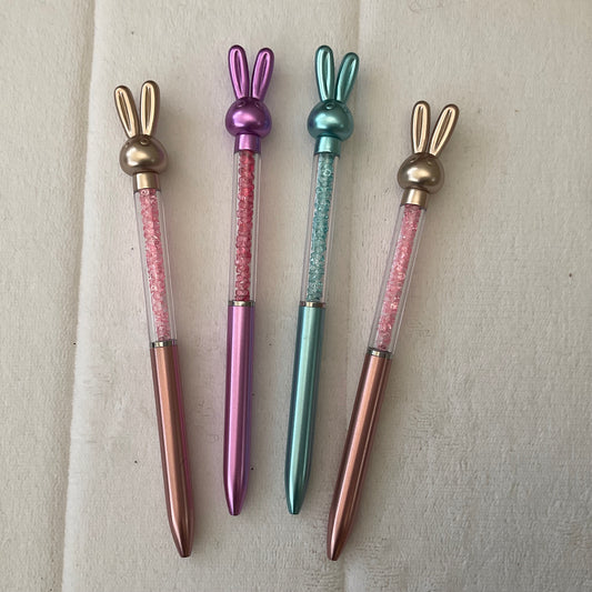 Set Of 4 Pretty Bunny Rabbit Pens - Bunny Creations