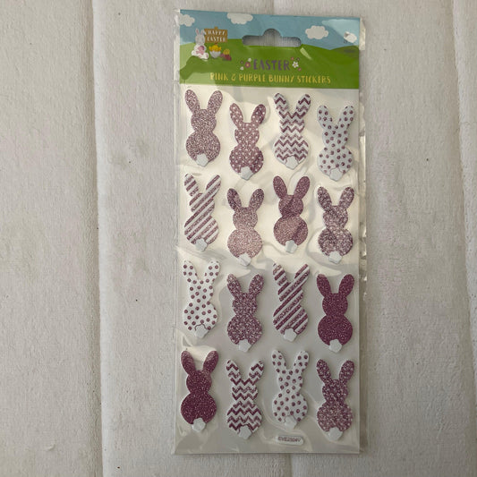 Purple Glitter Bunny Rabbit Stickers (Copy) - Bunny Creations