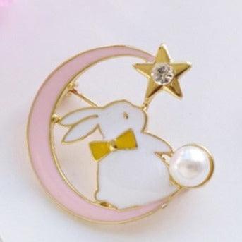 Assorted Bunny Rabbit Pin Badge - 9 Styles - Bunny Creations