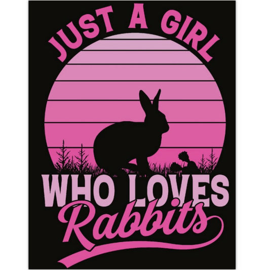 Just A Girl Who Loves Rabbits Fridge Magnet