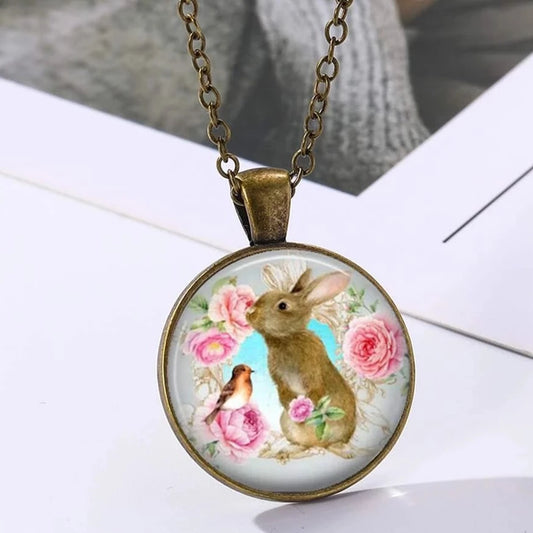 The Rabbit and the Robin Necklace