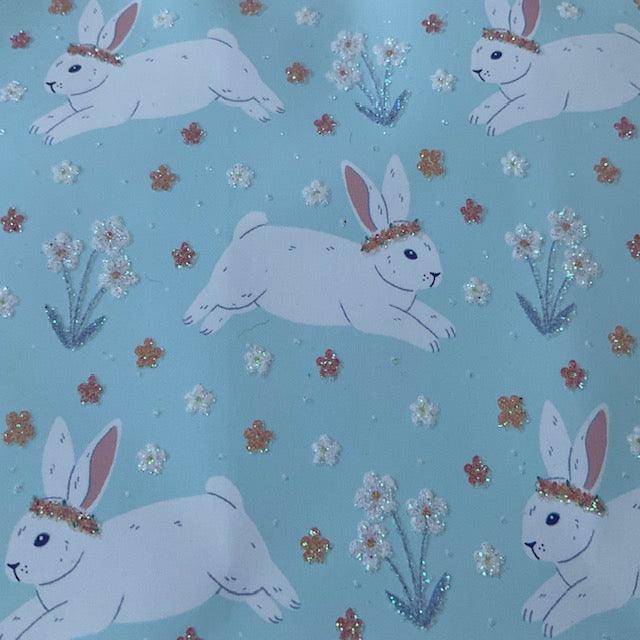 Blue Glitter Bunny Gift Bag - Bunny Creations