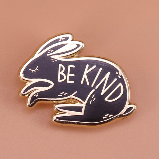 Be Kind Bunny Rabbit pin Badge