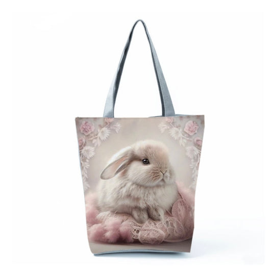 Large Lop Eared Bunny Rabbit Shopping Bag