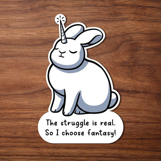 Firlefanz Designs Choose Fantasy Bunny Decal Sticker
