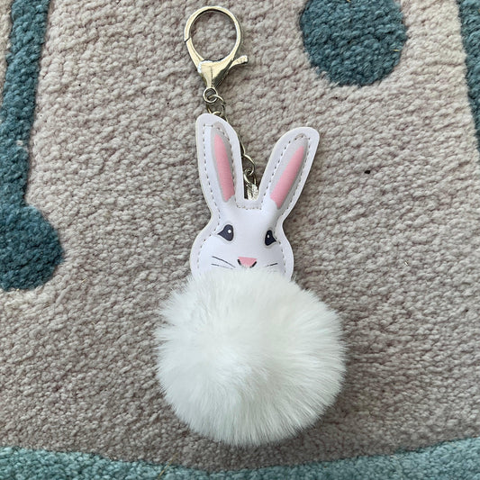 Faux Fur Bunny Rabbit Keyring - Bunny Creations