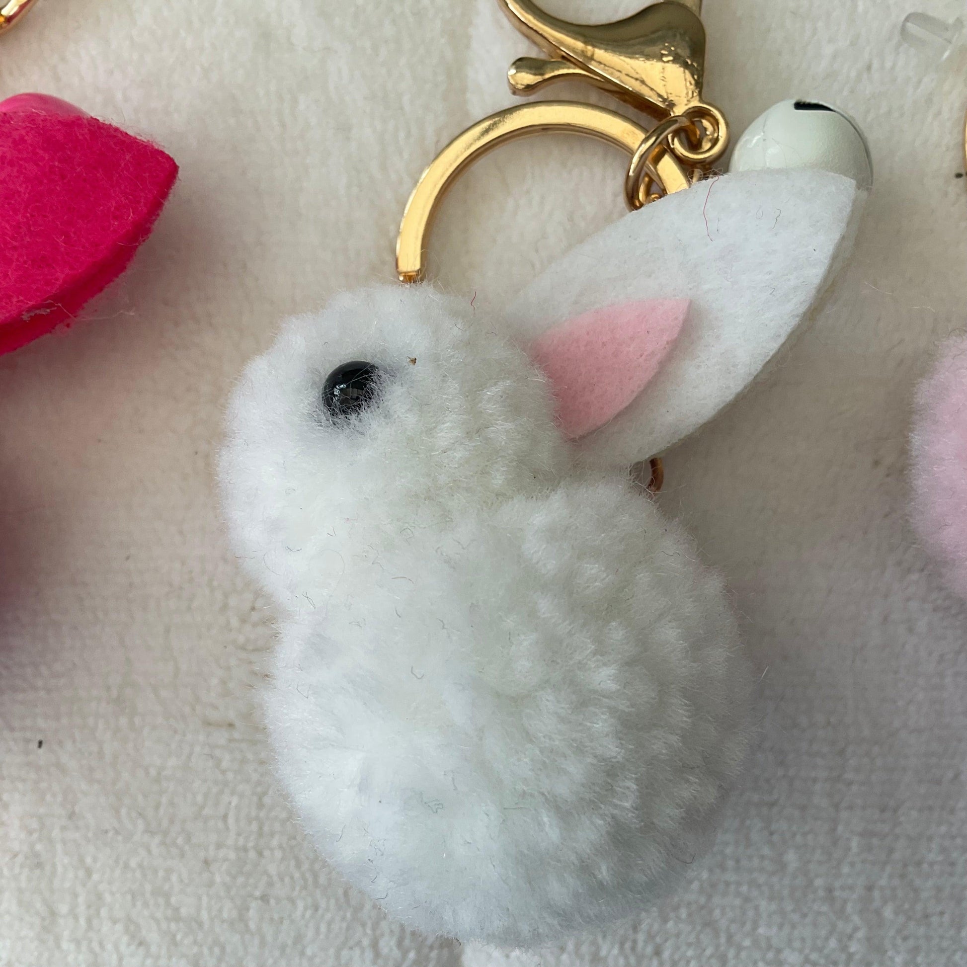 Pom Pom Bunny Rabbit Keyrings - Bunny Creations