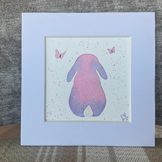 ‘Colourburst’ - Original Lop Bunny Rabbit Watercolour Painting