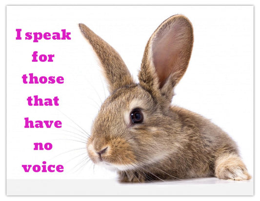 I Speak For Those That Have No Voice Bunny Rabbit Fridge Magnet