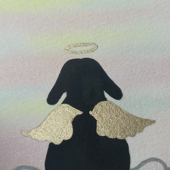 video ‘My Angel’ - Original Bunny Rabbit Memorial Watercolour Painting  4” x 4”
