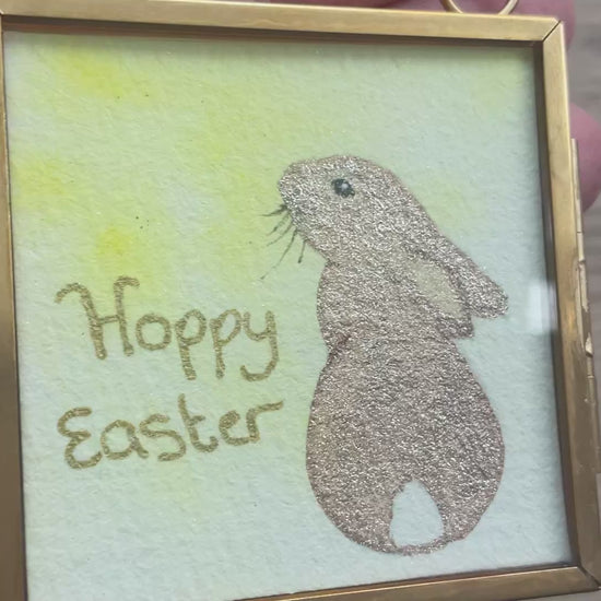 Video Original ‘Happy Easter’’ Hanging Decoration- Bunny Rabbit Mini Artwork