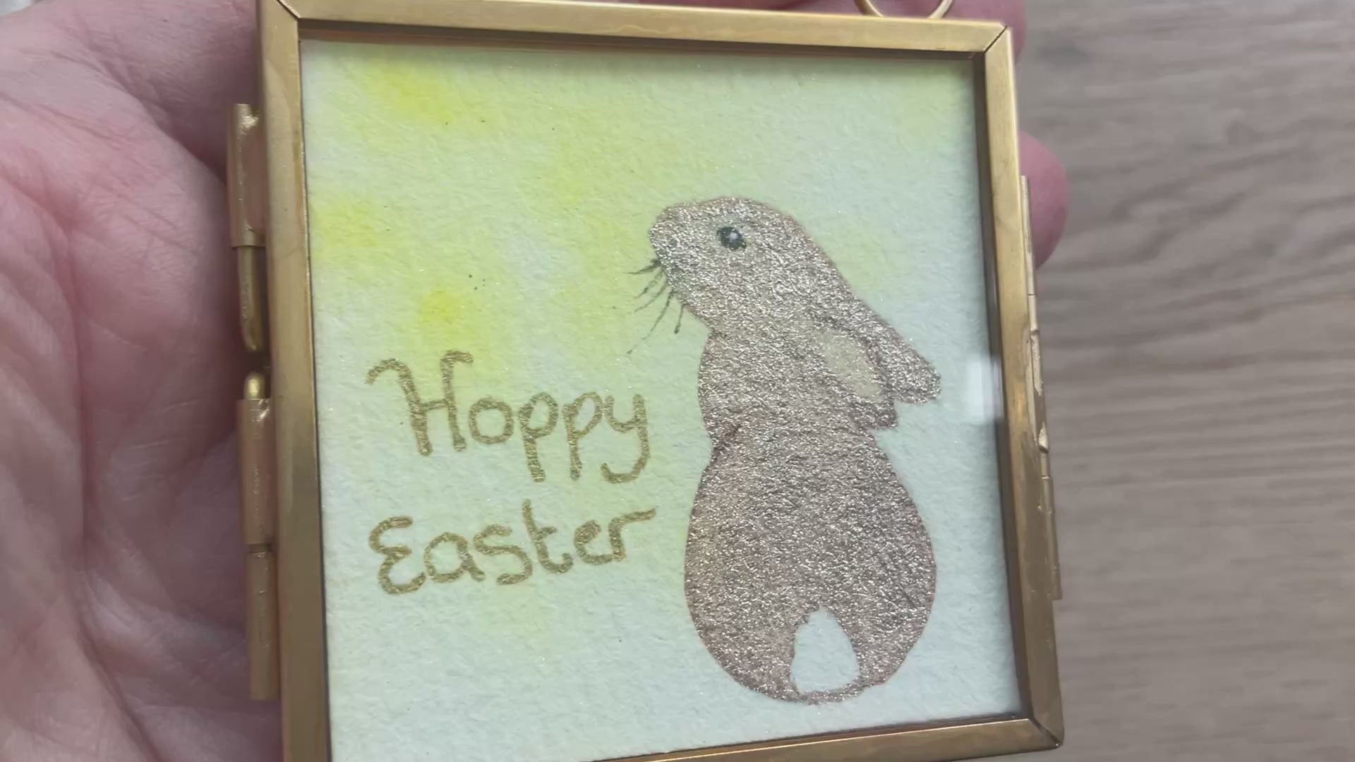Video Original ‘Happy Easter’’ Hanging Decoration- Bunny Rabbit Mini Artwork