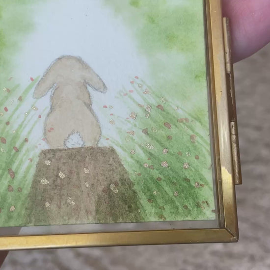 Video ‘In To The Light’ Hanging Decoration- Brown Lop Bunny Rabbit Mini Artwork