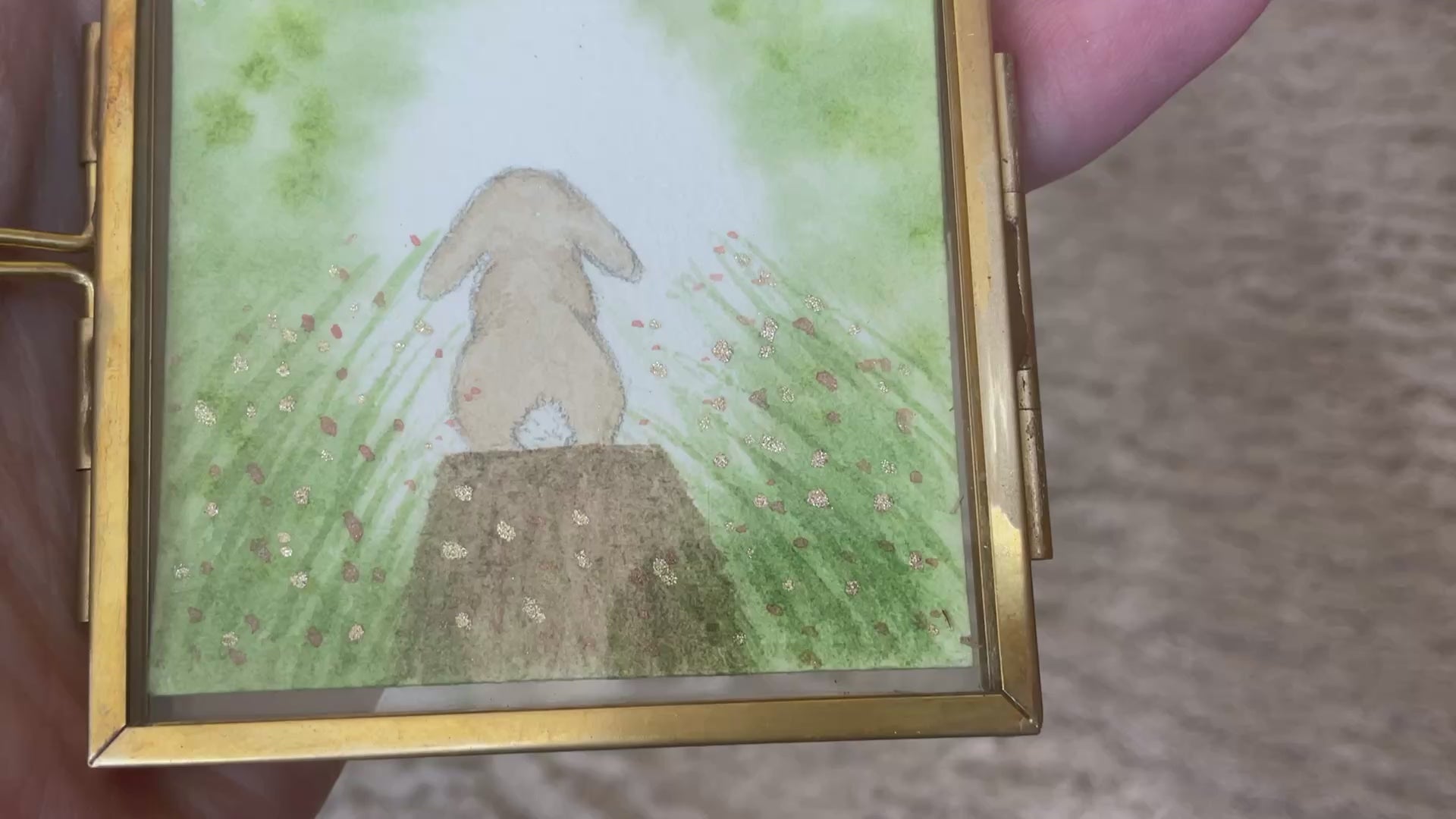 Video ‘In To The Light’ Hanging Decoration- Brown Lop Bunny Rabbit Mini Artwork