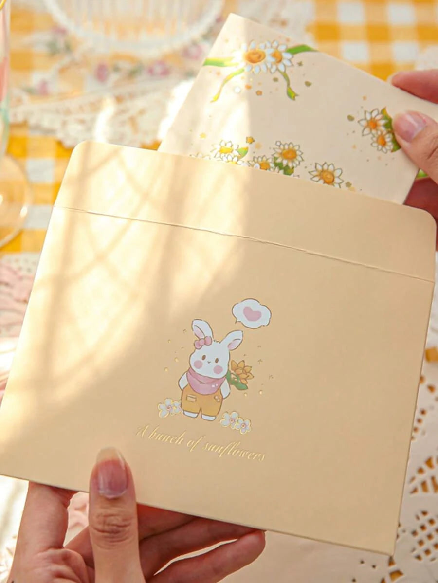 bunny rabbit pop up greeting card Envelope