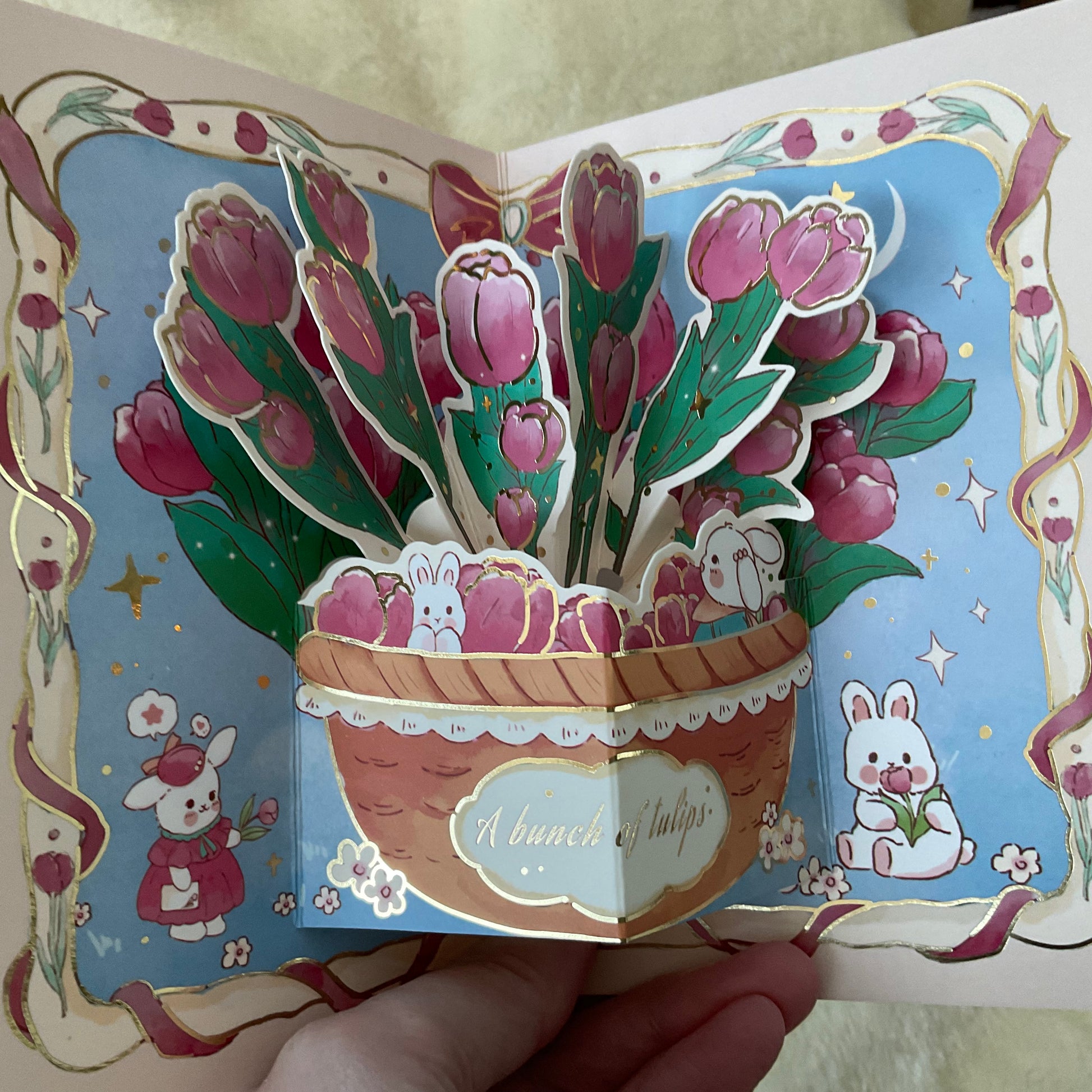 Pretty Pop Up Bunny Rabbit Cards - 3 Designs - Bunny Creations