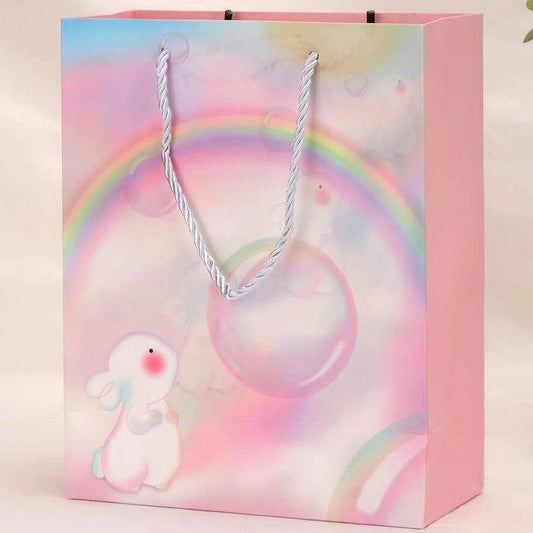 Adorable Rainbow Bunny Rabbit Gift Bag