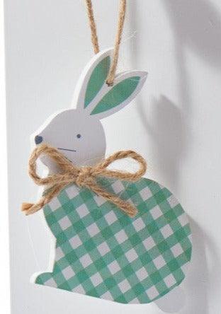 Wooden Hanging Bunny Rabbits Decoration design 1
