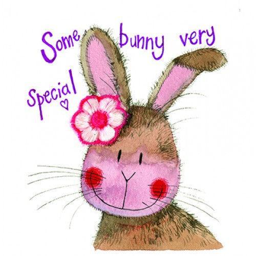 Alex Clark Somebunny Very Special Rabbit Card - Bunny Creations