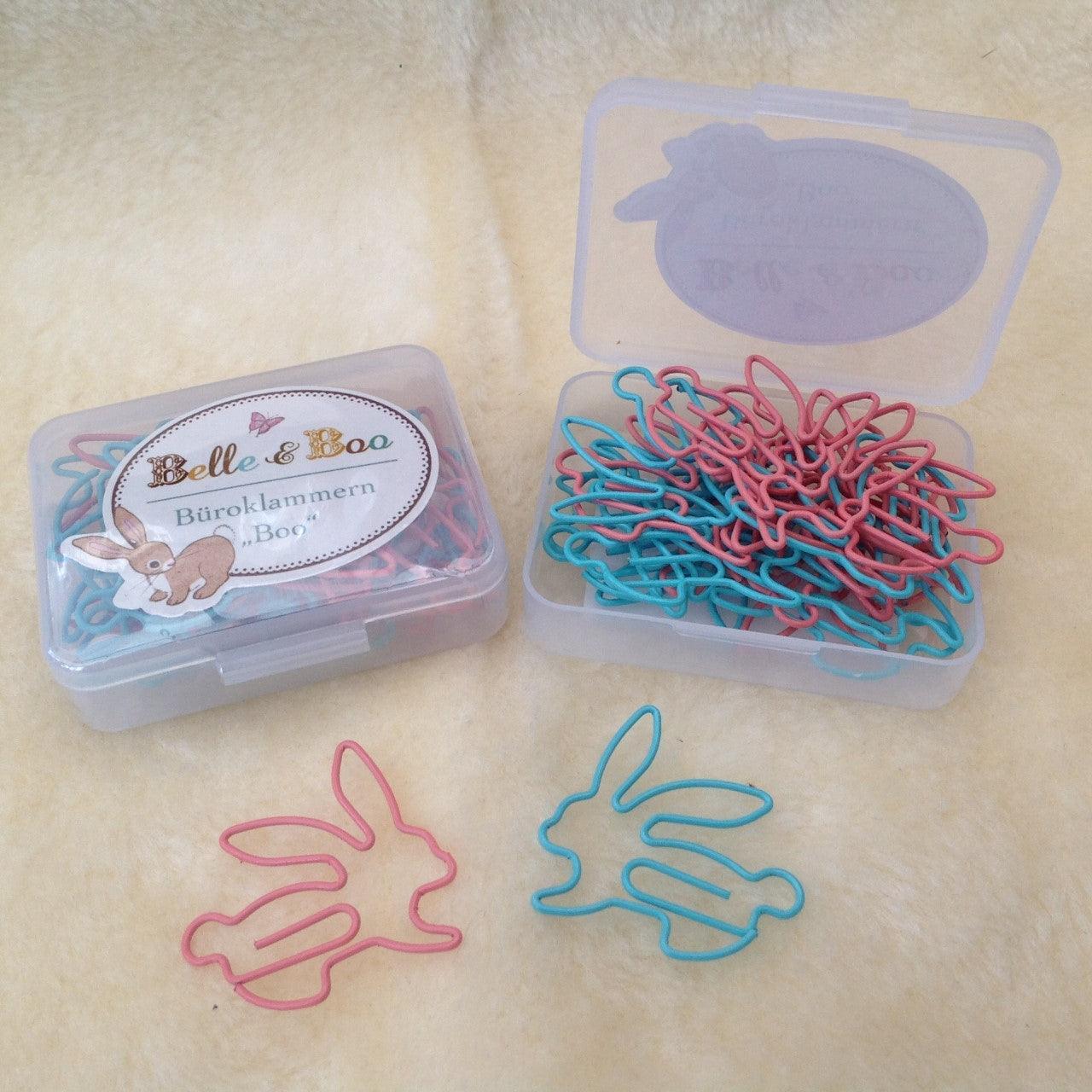 Belle & Boo Bunny Rabbit Shaped Paper Clip Box - Bunny Creations